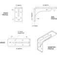 thumbnail image 6 of Ekena Millwork 2"W x 6"D x 3 3/4"H Embrey Steel Bracket, Antiqued Pale Gold, 6 of 11