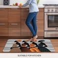 thumbnail image 5 of Black Female Doormat Outdoor Entrance 16"x24", African Women Geometric Abstract Art Absorb Moisture Dirt Door Mats, Non-Slip Rubber Backing Floor Mats Indoor, Low-Profile Front Door Rugs, 5 of 9