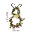 thumbnail image 3 of weibbin Easter Multicolor Bunny Wreath with Delicate Bow, Front Door and Window Hanging Decor for Spring and Easter Home Decorations, 3 of 7
