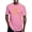 Pink, variant on - Delta Chi Vertical Yellow Logo T Shirt - Men's Fitted T-Shirt