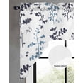 thumbnail image 2 of Grey Blue Botanical Swag Valances for Windows, Small Curtains Drapes, Watercolor Spring Floral Summer Leaf Kitchen Window Curtains Over Sink Window Treatment Valance for Bedroom/Bathroom 56"x36", 2 of 5