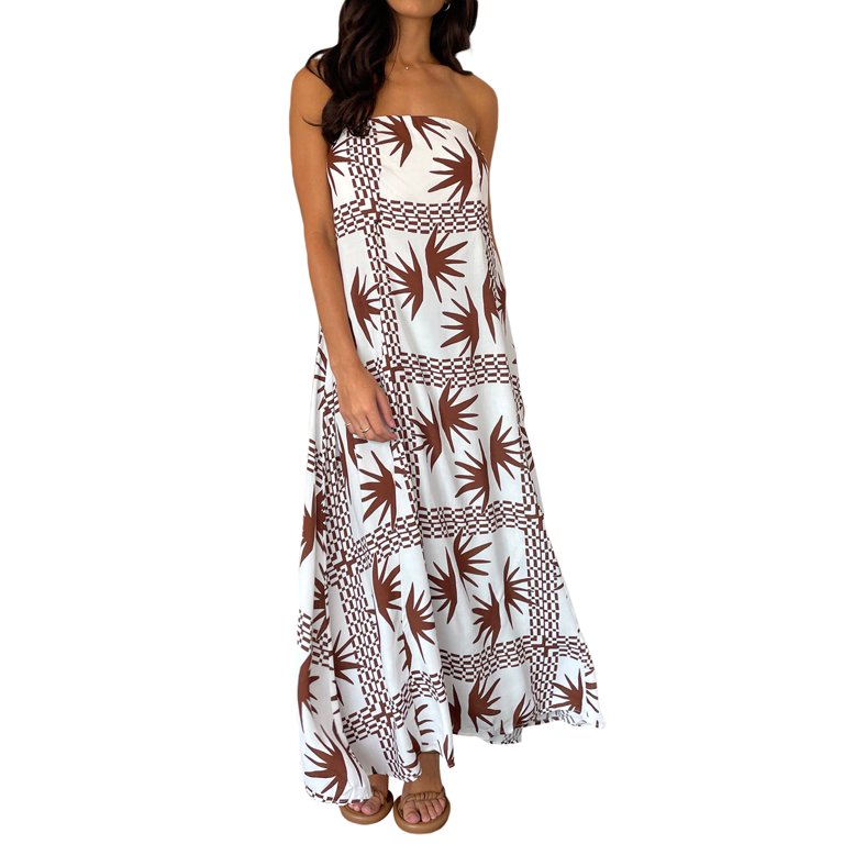 chinese dress ladies Loose Tube-Top Jumpsuit, Fashion Backless Rompers, Wide-Leg Long Pants –  Vireous.Shop main image 0