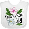 thumbnail image 3 of Inktastic Mississippi Girl Magnolia Flowers and Leaves Girls Baby Bib, 3 of 4