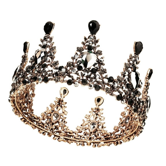 MUSEYA Retro Design Wedding Bride Tiara Headdress Alloy Crown for Women 1Pcs