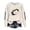 Beige #17, variant on WULMLEO Football Pullover Tops for Women Fall Crew Neck Long Sleeve Soccer Game Fans Day Printed Trendy Oversized Casual Sweatshirts Sweaters Shirts Brown M
