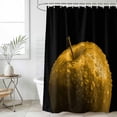thumbnail image 4 of Yellow Fruit Bathroom Shower Curtains with 12 Hooks Polyester Waterproof Shower Curtain for Stalls and Bathtubs Modern Minimalist Decor Black Background Decorative Bathroom Curtain 72x72 Inches, 4 of 9