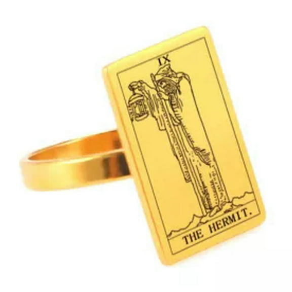 Vintage Tarot Cards Rings Retro Stainless Steel Jewelry Rings 2022 Trend