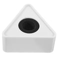 thumbnail image 2 of MasteelfCA Portable ABS Injection Molding Triangular Shaped Interview Mic Microphone Logo Flag Station Logo (White), 2 of 7