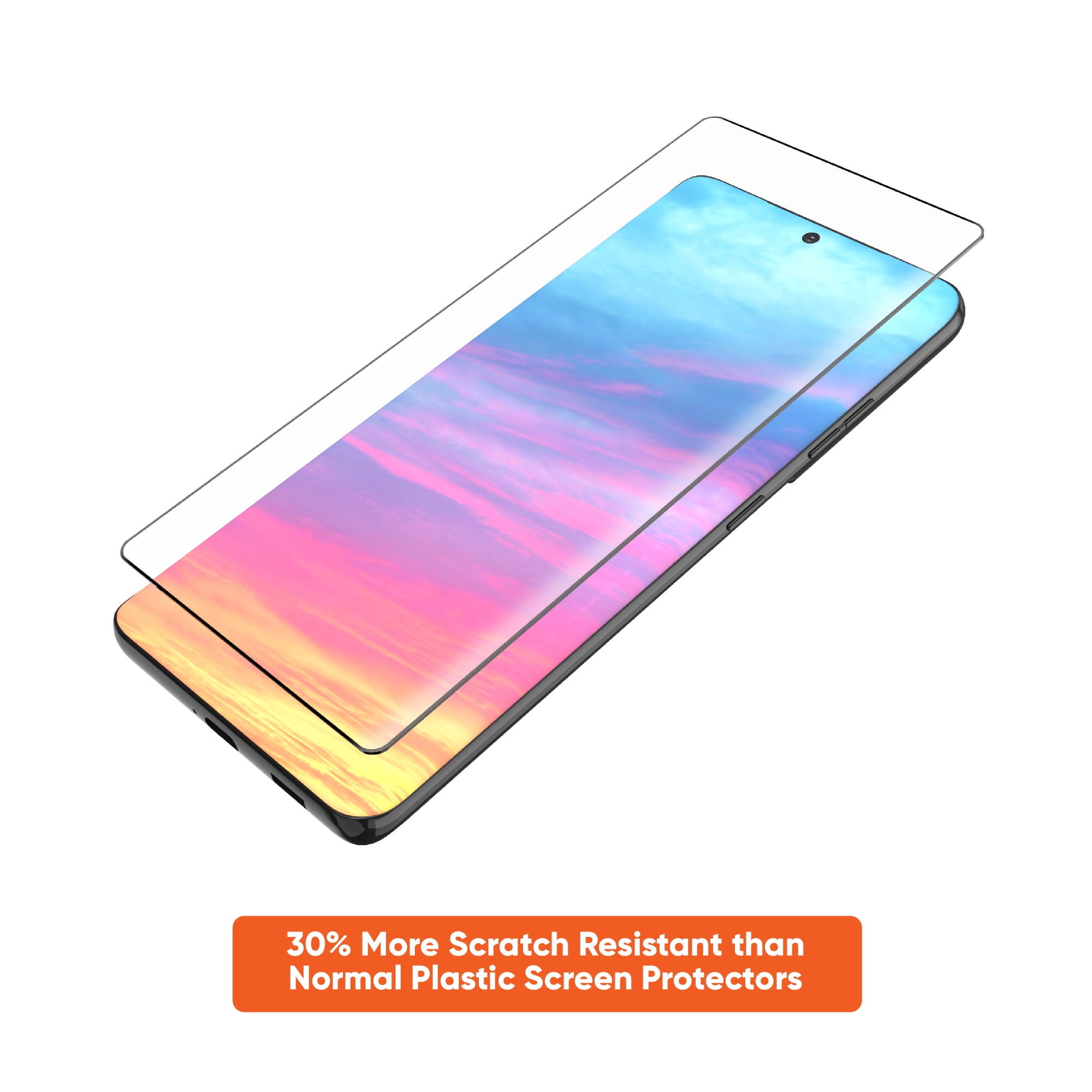 onn. Curved Hybrid Screen Protector for Samsung Galaxy S21 Ultra 5G