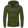 thumbnail image 3 of MHFRRA Sudadera con Capucha y Cremallera, Chaqueta Informal Tipo Jersey con Bolsillos Delanteros, Ropa Deportiva de Manga Larga para Gimnasio, Correr Al Aire Libre Verde, 3 of 3