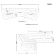 thumbnail image 2 of Aukfa Sectional Sofa Couch,109" Manual Recliner Sofa Chairs with Storage Console for Living Room,Gray, 2 of 10
