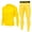 Yellow, variant on DDAPJ pyju Mens Compression Workout 2 Piece Set Long Sleeve Sports Base Layer for Cycling Hiking Basketball Thermal Underwear Shirt and Pants Set Cool Dry Flash Sale Gray XXXL