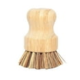 thumbnail image 3 of Wooden Dish Brush, Natural Dish Scrub Brush, Sisal Bristles Dish Scrubber Brush, Kitchen Scrub Brush with Handle for Home Restaurant Bowls Plates Dishes Pots Pans Cleaning, 1Pc(Brown,3.1x2"), 3 of 5