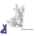 thumbnail image 3 of WHEANG Diy Silicone Molds Easter Bunny Rabbit Shape Easter Silicone for Diy Chocolate Aromatherapy Wedding Easter Day Gifts Decorations One Size Multi-Color, 3 of 8