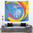 thumbnail image 1 of Aruba Lion Roaring Tapestry With Coat Of Arms LT18, 1 of 6