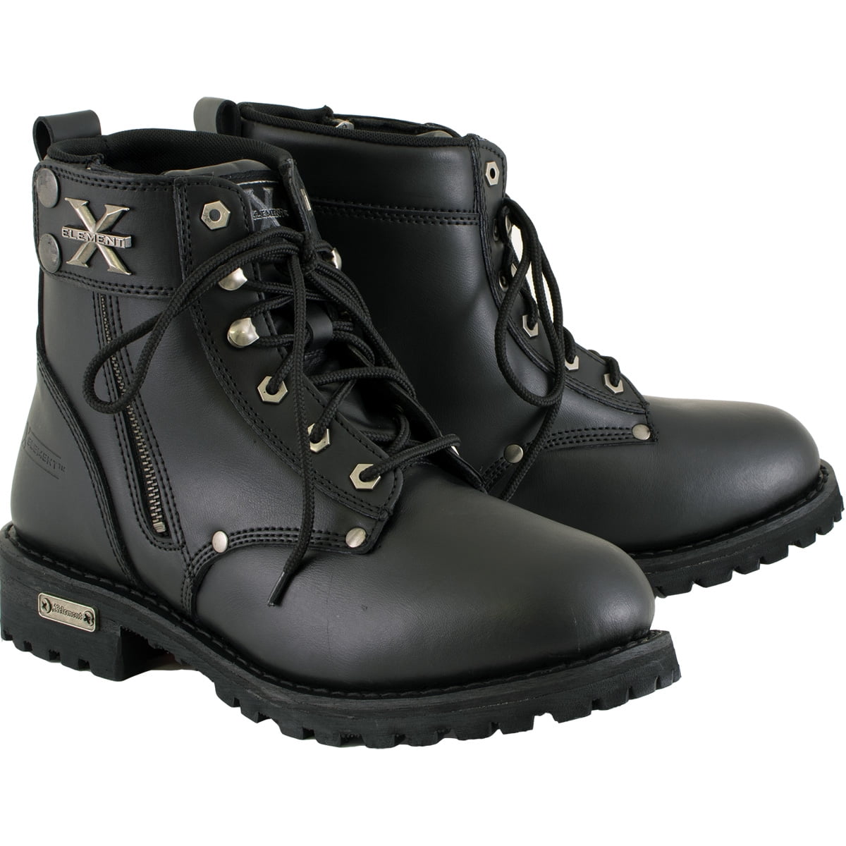 mens black lace up work boots