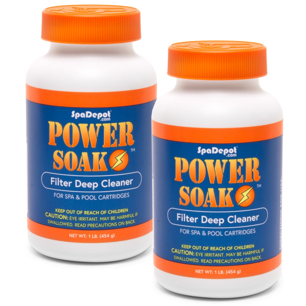 Spa Depot Power Soak Hot Tub & Pool Filter Cartridge Cleaner (2) 1 lb