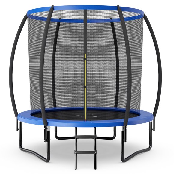 Gymax 12FT Recreational Trampoline w/ Ladder Enclosure Net Safety Pad Outdoor Black