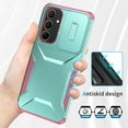 thumbnail image 6 of for Samsung Galaxy A35 Case with Sliding Camera Lens Cover, Shockproof Rugged Hard PC Back & TPU Edge Military Grade Dual-Layers Protection Non-Slip Phone Case for Galaxy A35, Green, 6 of 7