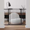EDX 30" Height Walk Through Dog Gate, Pressure Mounted with Auto-Close and Hold-Open Features, Fits 29.1–43.3 Inch Openings, Black