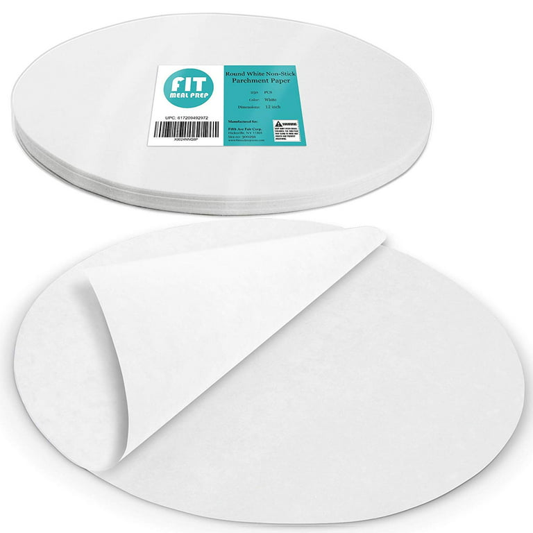 250 Pack] 12 Inches Non-Stick Parchment Paper - Round White Baking Sheets, Wax  Paper Liners for Cake Pan, for Steamer, Fryer and Oven, for Cakes,  Cheesecakes, Pizza, Cookies, Meats and Vegetables 
