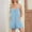 Sky Blue, variant on Yotami Summer Rompers for Women V-Neck Breathable Jumpsuit with Pocket Solid Color Sleeveless Spaghetti Strap Wide Leg Short Jumpsuit for Holiday