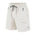 thumbnail image 1 of Shorts for Men, Polyester Quick-Dry Outdoor Work Pants with Straight-Leg Loose Fit, Black L, 1 of 5