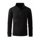 thumbnail image 3 of Blusa y camisa de manga larga con cuello alto para hombre, color liso, con cremallera, deportiva, de manga larga y cuello alto., 3 of 8