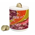 thumbnail image 1 of Flower Piggy Bank, Oriental Backdrop Sakura Blossom Japanese Cherry Tree Print, Ceramic Coin Bank Money Box for Cash Saving, 3.6" X 3.2", Pale Pink Orange, by Ambesonne, 1 of 4
