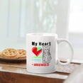 thumbnail image 2 of Awesome My Heart American Bobtail Cat Coffee Mug, American Bobtail Mug Birthday Gift For Family / Friends, Funny American Bobtail White Mug, Novelty American Bobtail Ceramic Teacup 11 Oz., 2 of 7
