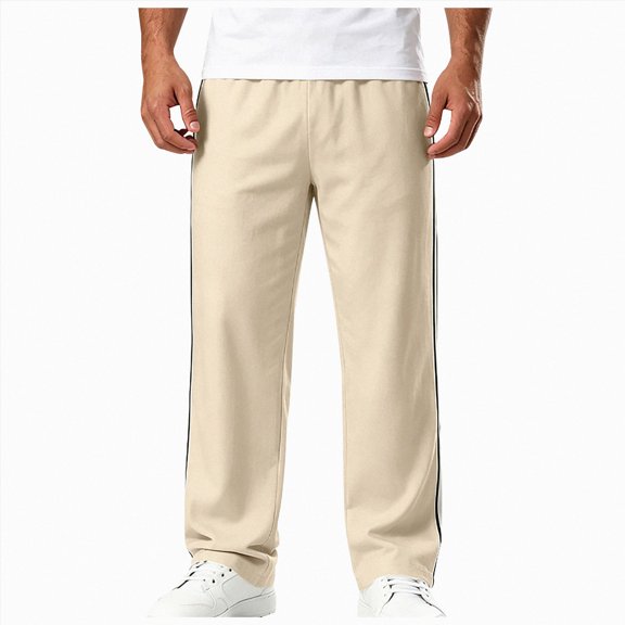 Gubotare Mens Joggers with Pockets Mens Sweatpants with Pockets Joggers for Men Workout Athletic Gym Track Fitness Clothing (Khaki,XXXL)