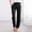 Black, variant on JUSLIO Linen Pants Women Casual Lace-up Linen Comfortable Straight Leg Pants Beige L