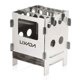 thumbnail image 1 of Portable Stainless Steel Lightweight Folding Wood Stove Pocket Stove Outdoor Camping Cooking Picnic Backpacking Stove, 1 of 5