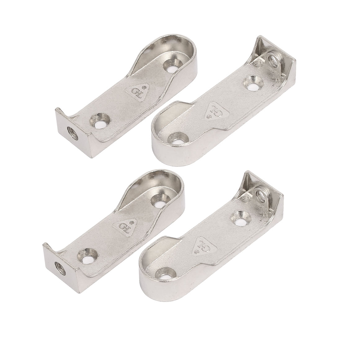 Wardrobe Closet Screw Mounted Rail Rod End Supports Holder 16mm Tube