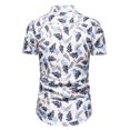 thumbnail image 3 of Hombres Casual Botones Playa Sin posicionamiento Estampado Turndown Camisa de manga corta Blusa Pompotops  oipoqjl48122, 3 of 7