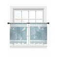 thumbnail image 2 of Sheer Curtains 45 Inches Long, Blue Coastal Light Filtering Window Curtains for Living Room, Nautical Beach Summer Sea Starfish Coral Rod Pocket Voile Sheer Curtain Drapes, 52"W x 45"L, 2 Panels, 2 of 8