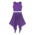 thumbnail image 6 of inhzoy Womens Sleeveless Worship Dance Dress Cross Liturgical Praise Dance Tunic Purple XL, 6 of 7