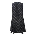 thumbnail image 2 of Vestido George para Mujer Corte Amplio Cuello Redondo Botones Sin Manga Flores Negro Talla M, 2 of 4