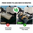thumbnail image 4 of Golf Cart Seat Covers for 2 Seater,Gold Black Building Microfiber Cart Seat Towel Blanket,Modern Chic City Oil Painting Absorbent Breathable Non Slip Bench Seats Protector for Golf Course 51"x31", 4 of 9