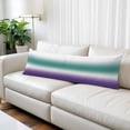 thumbnail image 2 of Turquoise Purple Ombre Body Pillow Cover 20 x 54 Inch Decorative Pillow Cover Modern Color Gradient Abstract Art Lumbar Pillowcase Seasonal Rectangle Cushion Case for Couch Sofa Bed Living Room, 2 of 9