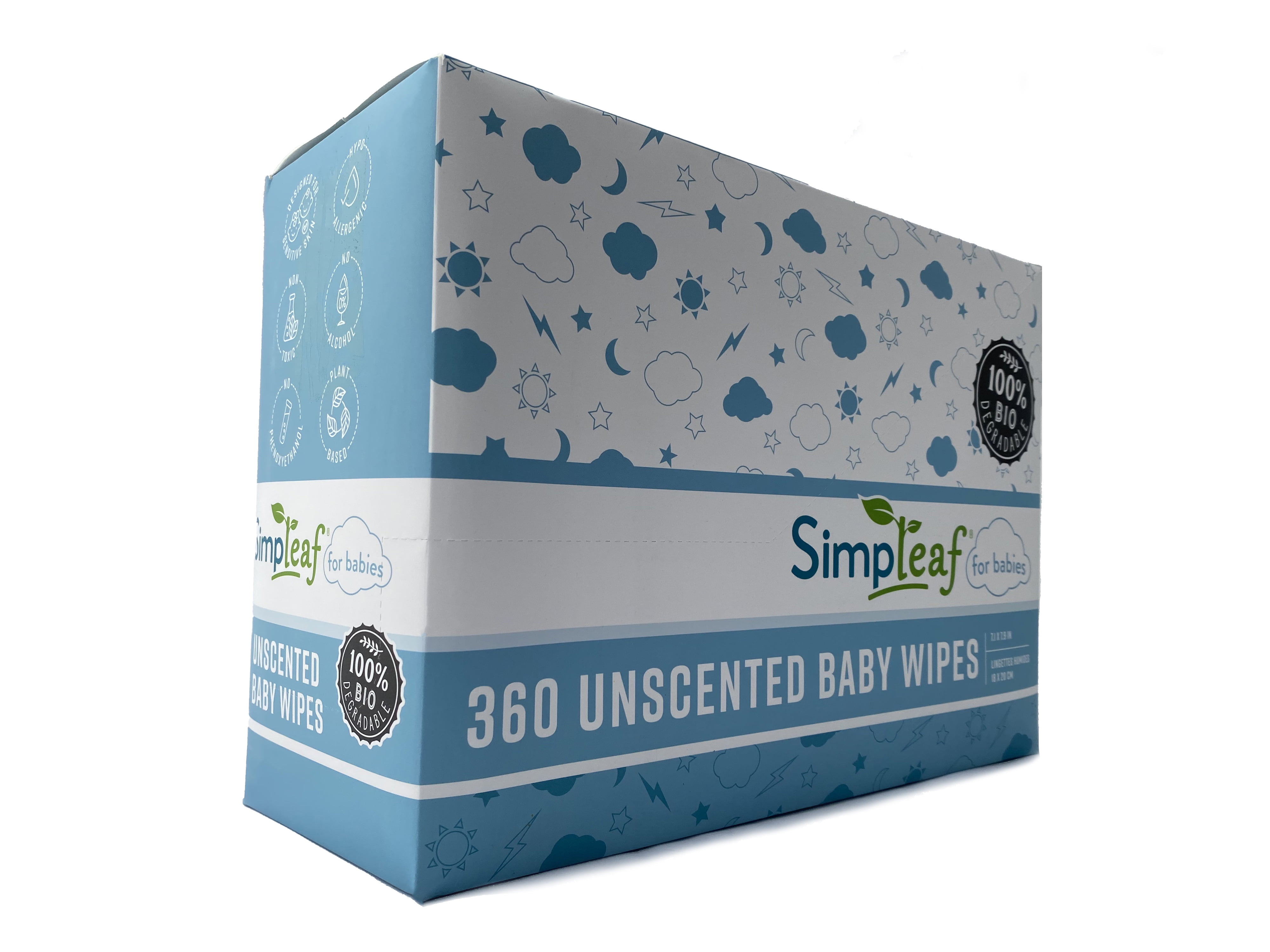 Simpleaf Unscented Baby Wipes Eco Friendly, Paraben & Alcohol Free