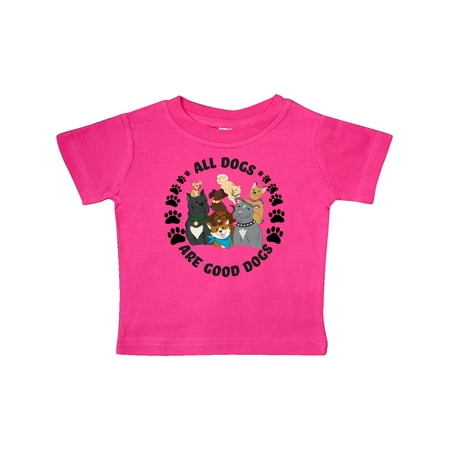 

Inktastic All Dogs are Good Dogs with Cute Dog Family Gift Baby Boy or Baby Girl T-Shirt