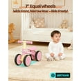 thumbnail image 5 of Gotrax BA1 4 Wheels Ride-On Toy for Toddlers Ages 1-2, 7" Silent Wheels Baby Balance Bike, Indoor and Outdoor Use,Pink, 5 of 9