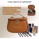 thumbnail image 2 of Makeup Bag, Portable Cosmetic Bag Travel Makeup Bag Large Cosmetic Bag Make up Case Organizer Bag Brown Makeup Bags Toiletry Bag with Handle for Women, 2 of 4