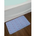 thumbnail image 2 of Floral Bath Mat, Rhythmic Blossoming Flowers Leaves in Pastel Tones Illustration Print, Plush Bathroom Decor Mat with Non Slip Backing, 29.5" X 17.5", Pale Sky Blue Multicolor, by Ambesonne, 2 of 2