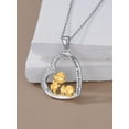 thumbnail image 3 of CACA LADY Two Duck Necklace 925 Sterling Silver Heart Duck Couple Necklace I Love You Forever Pendant Cute Animal Jewelry Anniversary Birthday Gifts for Women Friends Couples, 3 of 6