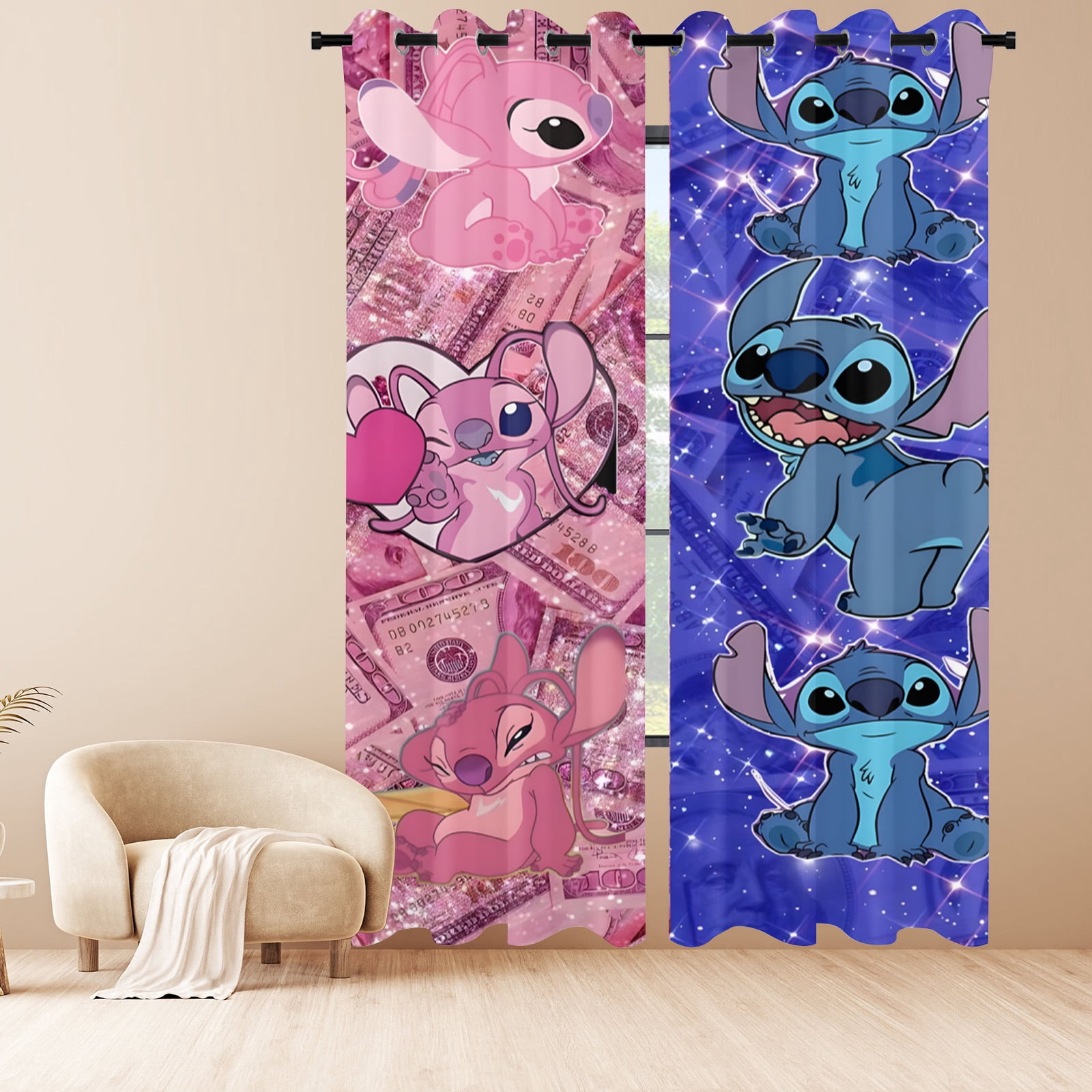 Curtains Cartoon Character Curtains for Boys Girls Bedroom 42Wx63H Inches,2 Panels Window Treatment Set for Living Room Decor