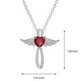 thumbnail image 3 of Rynsito Cross Necklace for Women, 925 Sterling Silver Cross Pendant with Angel Wing Birthstone Necklace, Faith Gift for Mom Wife Daughter Girlfriend, 3 of 7