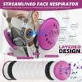 thumbnail image 3 of Mascarilla respiratoria Dagakto reutilizable de media cara con filtros, 3 of 7