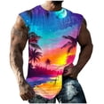 thumbnail image 3 of BiZtdJrK Men's Beach Summer Tank Tops Funny Palm Tree Graphic Tees Vacation Muscle Sleeveless Shirts Multicolor XL Ofertas de Hoy en Liquidación, 3 of 6